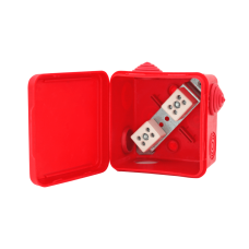 Коробка распределительная огнестойкая КРОПС-П1, IP54, габаритные размеры 100х100х50 мм, для кабелей сечением до 4 мм2, 2 клеммы КМ-Профиль (FRJB-KM-P1-4-02-КРОПС-IP54)