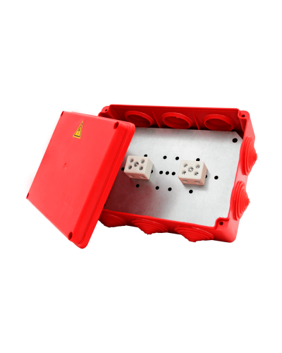 Коробка распределительная огнестойкая КРОПС-П4, IP54, габаритные размеры 150х110х70 мм, для кабелей сечением до 25 мм2, 5 клемм КМ-Профиль (FRJB-KM-P4-25-05-КРОПС-IP54) в Волгограде Распределительные коробки Pintop.ru