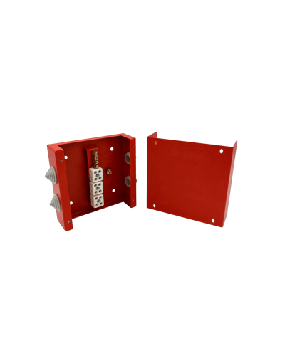Коробка распределительная огнестойкая КРОПС, IP41, габаритные размеры 130х130х40 мм, для кабелей сечением до 4 мм2, 4 клеммы КМ-Профиль (FRJB-KM-ST2-4-04-КРОПС-IP41) в Волгограде Распределительные коробки Pintop.ru