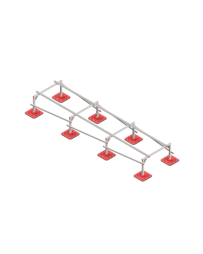 Опорная конструкция для установки оборудования TECHNORAPTOR FOOT 1000х4000 КМ-профиль (KM-TR-F-SSEI-1000-4000) в Волгограде Системы видеонаблюдения Pintop.ru