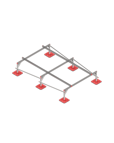 Опорная конструкция для установки оборудования TECHNORAPTOR FOOT 2000х3000 тип 1 КМ-профиль (KM-TR-F-SSEI-2000-3000-1) в Волгограде Системы видеонаблюдения Pintop.ru