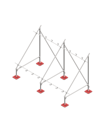 Опорная конструкция для установки нескольких солнечных панелей/коллекторов TECHNORAPTOR FOOT HD КМ-профиль (KM-TR-F-SSfMMPI-C HD) в Волгограде Системы видеонаблюдения Pintop.ru