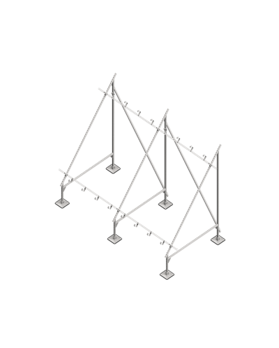 Опорная конструкция для установки нескольких солнечных панелей/коллекторов TECHNORAPTOR STEELFOOT КМ-профиль (KM-TR-STF-SSfMMPI-C) в Волгограде Системы видеонаблюдения Pintop.ru