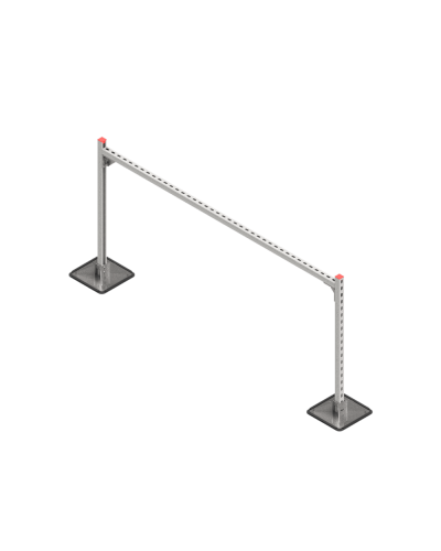 Опорная конструкция для горизонтальных прямоугольных воздуховодов и металлических лотков кабеленесущих систем TECHNORAPTOR STEELFOOT 2000х1000 КМ-профиль (KM-TR-STF-SSHRAD-2000-1000) в Волгограде Системы видеонаблюдения Pintop.ru