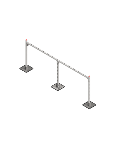 Опорная конструкция для горизонтальных прямоугольных воздуховодов и металлических лотков кабеленесущих систем TECHNORAPTOR STEELFOOT 2500х1000 HD КМ-профиль (KM-TR-STF-SSHRAD-2500-1000 HD) в Волгограде Системы видеонаблюдения Pintop.ru