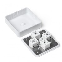 Коробка монтажная огнестойкая пластиковая КМОП IP31 (8к х 2,5мм²) 100х100х30 Пожтехкабель 072-023