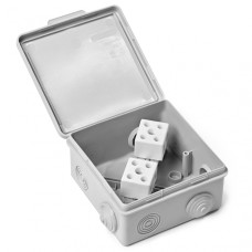 Коробка монтажная огнестойкая пластиковая герметичная КМОПГ IP54, 4 контакта для кабеля до 10мм2(4к х 10 мм) ПожТехКабель 071-004