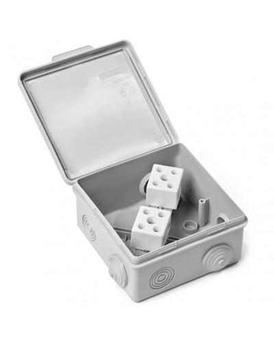 Коробка монтажная огнестойкая пластиковая герметичная КМОПГ IP54, 4 контакта для кабеля до 10мм2(4к х 10 мм) ПожТехКабель 071-004 в Волгограде Распределительные коробки Pintop.ru