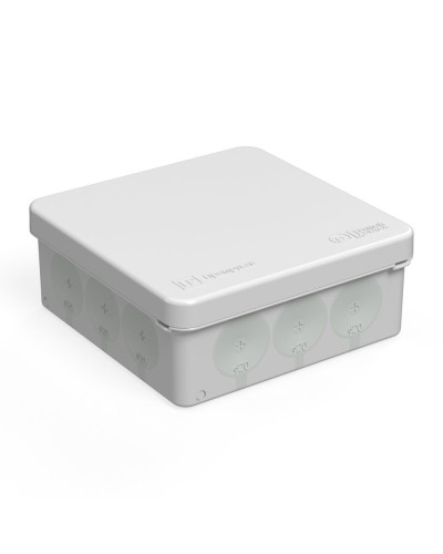 Коробка распред. 60-0303м двухкомп. безгалогенная (HF) 100х100х40 (8шт/уп) Промрукав (60-0303м) в Волгограде Распределительные коробки Pintop.ru