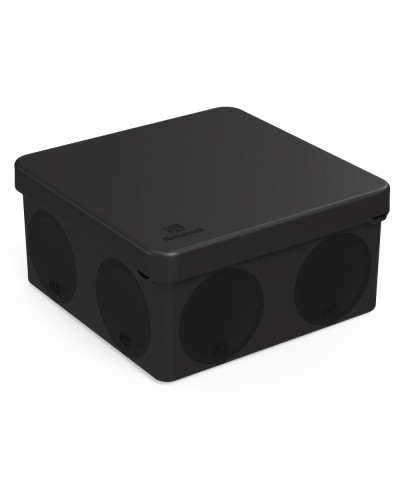 Коробка распред. 60-0300-9005м двухкомп. (HF) черная 100х100х50 (8шт/уп) Промрукав (60-0300-9005м) в Волгограде Распределительные коробки Pintop.ru