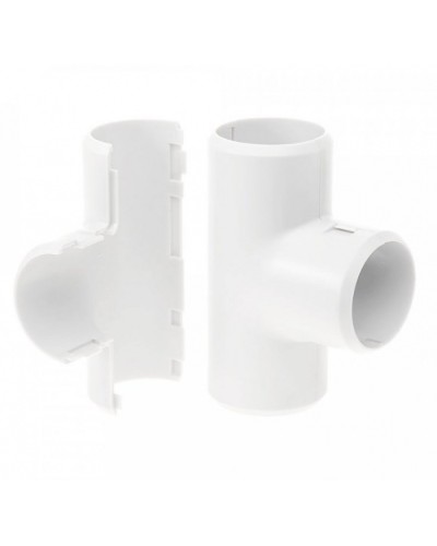 Тройник разборный белый д25 (30шт/300шт уп/кор) Промрукав (PR.07325б) в Волгограде Повороты, муфты, тройники Pintop.ru