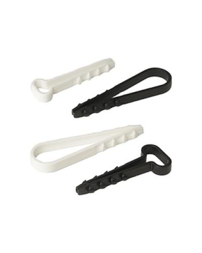 Дюбель-хомут для плоского кабеля 6-14 мм белый (10шт) Промрукав (PR08.6965) в Волгограде Крепеж: Дюбели, шурупы, саморезы Pintop.ru