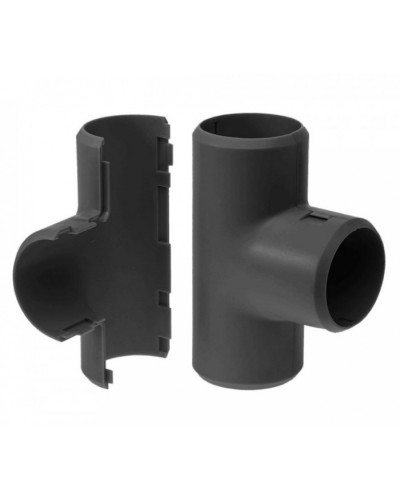 Тройник разборный черный д16 (5шт/500 шт уп/кор) Промрукав (PR13.0177) в Волгограде Повороты, муфты, тройники Pintop.ru