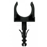 Крепеж-клипса с дюбелем черная д25 в малой упаковке (10шт/450шт уп/кор) Промрукав (PR13.0305)