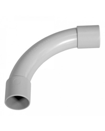 Соединитель угловой д25 безгалогенный (HF) атмосферостойкий серый (30шт/270шт уп/кор) Промрукав (PR13.0358) в Волгограде Повороты, муфты, тройники Pintop.ru