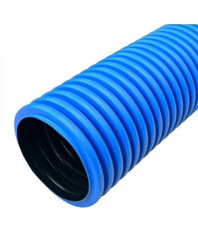 Труба гофрированная двустенная ПНД жесткая тип 750 (SN19) синяя д90 5,7м (34,2м/уп) Промрукав (PR15.0125) в Волгограде Труба гофрированная Pintop.ru