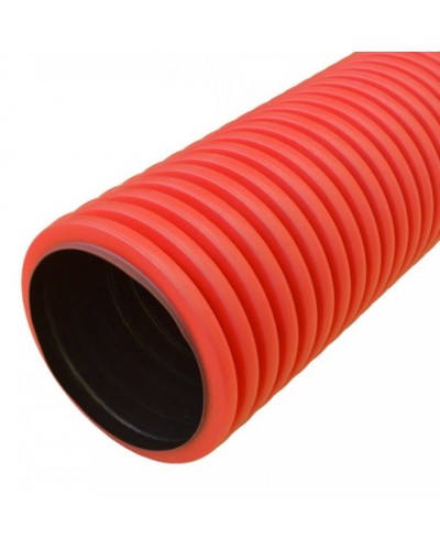 Труба гофрированная двустенная ПНД жесткая тип 750 (SN19) красная д90 5,7м (34,2м/уп) Промрукав (PR15.0128) в Волгограде Труба гофрированная Pintop.ru