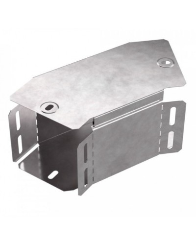 Угол горизонтальный 45 градусов с крышкой Стандарт 100х100 Промрукав (PR16.0425) в Волгограде Аксессуары для лотков Pintop.ru