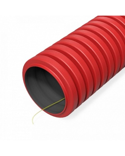 Труба гофрированная двустенная ПНД гибкая тип 450 (SN29) с/з красная d40 мм (150м/уп) Промрукав (PR15.0269) в Волгограде Труба гофрированная Pintop.ru