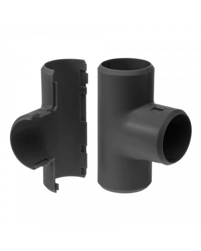 Тройник разборный черный д20 (50шт/800шт уп/кор) Промрукав (PR13.0196) в Волгограде Повороты, муфты, тройники Pintop.ru