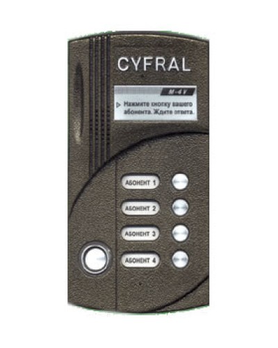Блок вызова видеодомофона на 4 абонентов Цифрал M-4M/TVС в Волгограде Блоки вызова многоабонентные Pintop.ru