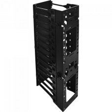 Вертикальный органайзер с пласт пальцами и крышкой, 312х220 мм, черный TWT (TWT-RACK-VORG/L)