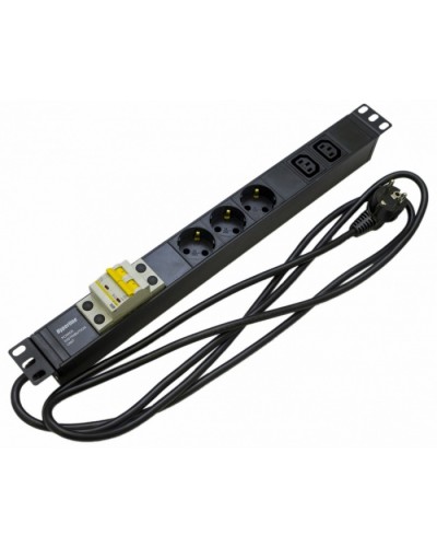 Блок розеток Hyperline SHE19-3SH-2IEC-B-2.5EU в Волгограде Блоки розеток Pintop.ru