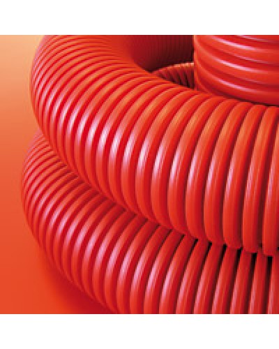 Труба гофрированная двустенная ПНД 75 мм для кабельной канализации с протяжкой DKC 121975 (50 м) в Волгограде Труба гофрированная Pintop.ru