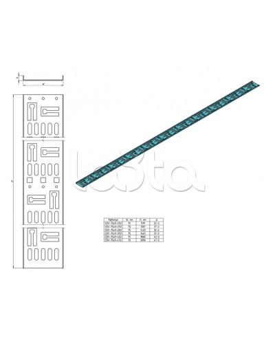 Организатор-лоток Hyperline CDV-M-75x9-42U-RAL9005 в Волгограде Кабельные органайзеры Pintop.ru