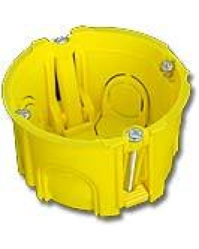 Коробка подрозеточная в стену для суппорта 45x45, желтая TWT TWT-BX45x45-YL в Волгограде Распределительные коробки Pintop.ru