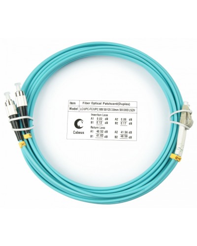 Шнур оптический duplex LC-FC 50/125 mm OM3 10м LSZH Cabeus FOP-50-LC-FC-10m в Волгограде Патч-корды и пигтейлы Pintop.ru
