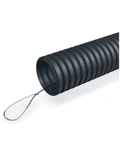 Труба гофрированная ПНД 25 мм с зондом ПожТехКабель (50 м) в Волгограде Труба гофрированная Pintop.ru