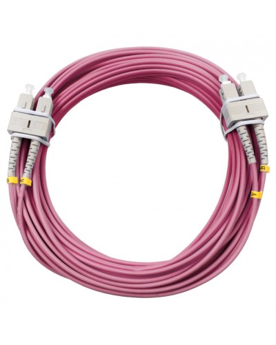 Шнур оптический duplex SC-SC 50/125 mm OM4 25м LSZH Cabeus FOP-50-OM4-SC-SC-25m в Волгограде Патч-корды оптические Pintop.ru