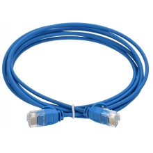 ITK Коммутационный шнур кат.5E UTP LSZH 1м slim язычок син. (PC03-C5EUL-1M-SL-WT)