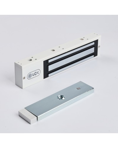 R-Lock RL-EM280-LSW - Электромагнитный замкок, 280кг, DC12/24B, цвет белый, RAL9016(белый), два датчика втроены в корпус замка: датчик Холла и магнито-контактный датчик в Волгограде Электромагнитные замки Pintop.ru