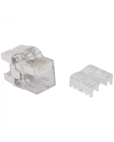 Модуль Keystone, RJ45, кат.5E, UTP, 180 градусов, с индикатором, белый LANMASTER LAN-OKi45U5E/180 в Волгограде Коннекторы Pintop.ru