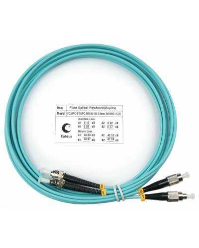 Шнур оптический duplex FC-ST 50/125 mm OM3 3м LSZH Cabeus FOP-50-FC-ST-3m в Волгограде Патч-корды и пигтейлы Pintop.ru
