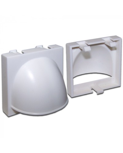 Кабельный ввод открытый, 45х45, белый LANMASTER (LAN-SIP-23CO-WH) в Волгограде Аксессуары для кабель-канала Pintop.ru