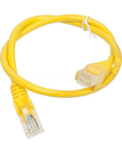 Патч-корд RJ45 - RJ45, 4 пары, UTP, категория 6, 1 м, желтый, LSZH LANMASTER LAN-PC45/U6-1.0-YL в Волгограде Патч-корды и пигтейлы Pintop.ru