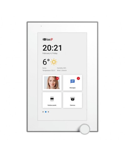 IP-видеодомофон BAS-IP AZ-07L WHITE в Волгограде Абонентские IP устройства Pintop.ru