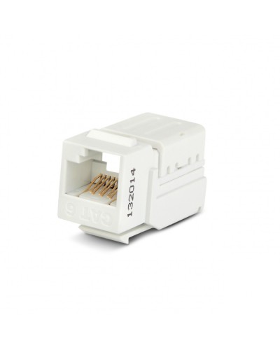 Вставка Keystone Jack RJ-45(8P8C) Hyperline KJNE-8P8C-C6-90-WH в Волгограде Модули Keystone Pintop.ru