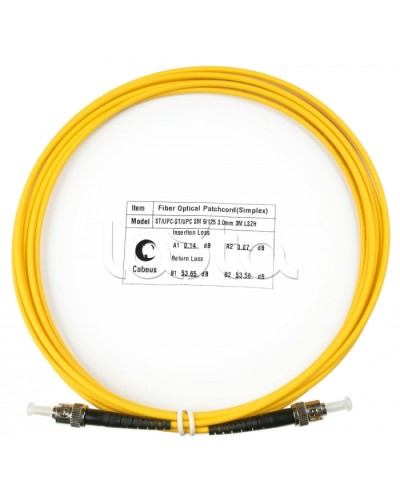 Патч-корд волоконно-оптический SM 9/125 simplex ST-ST LSZH (3 м) Cabeus FOP(s)-9-ST-ST-3M в Волгограде Патч-корды оптические Pintop.ru