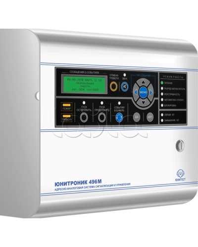 Прибор адресно-аналоговый приемно-контрольный охранно-пожарный Юнитест Юнитроник 496М (ППКОПУ 03041-4-1) в Волгограде Адресная система пожарной сигнализации Юнитест Pintop.ru