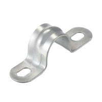 Скоба оцинк. с двумя отверстиями, для трубы D14мм(5шт) Экопласт (43614-5) - Скоба оцинкованная с двумя отверстиями, для трубы D14мм(5шт) Экопласт