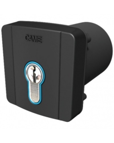 Ключ-выключатель встраиваемый с цилиндром замка DIN и синей подсветкой Came 806SL-0060 в Волгограде Запчасти для шлагбаумов и автоматики Pintop.ru