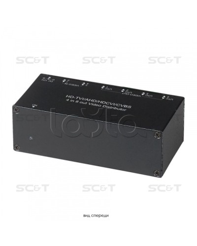 Распределитель видеосигнала HDCVI/HDTVI/AHD/CVBS SC&T CD408HD в Волгограде Видеоусилители, Модуляторы, Делители Pintop.ru