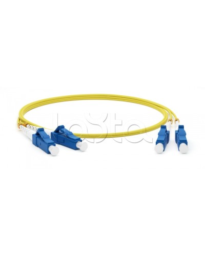 Патч-корд волоконно-оптический Hyperline FC-D2-9-LC/UR-LC/UR-H-5M-LSZH-YL в Волгограде Патч-корды оптические Pintop.ru