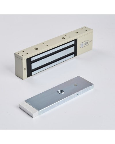 R-Lock RL-EM350-LSG - Электромагнитный замкок, 350кг, DC12/24B, цвет серый, RAL7032 (галечный серый), два датчика втроены в корпус замка: датчик Холла и магнито-контактный датчик в Волгограде Электромагнитные замки Pintop.ru