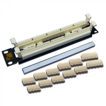 50-парный 110 кросс 10" 1U, блоки в комплекте LANMASTER (LAN-RS110-50FT/10)